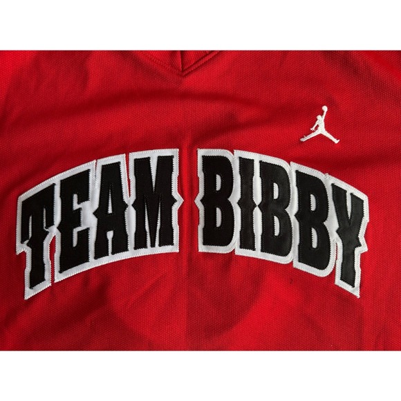 Jordan Team Bibby Men's XL Red Dri-FIT Basketball Jersey Shirt Short Sleeve #6 - Picture 2 of 14